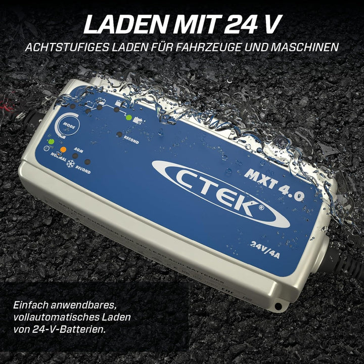 CTEK MXT 4.0 Batterieladegerät 24V, 8-Stufiges Ladegerät Für Kleinere 24V-Batterien In Nutzfahrzeuge