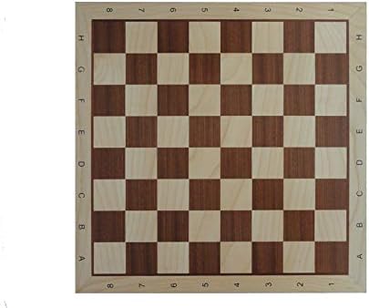 SchachQueen - Bundesliga Turnier Schachbrett Holz Feldgrösse 58 mm braun/weiss