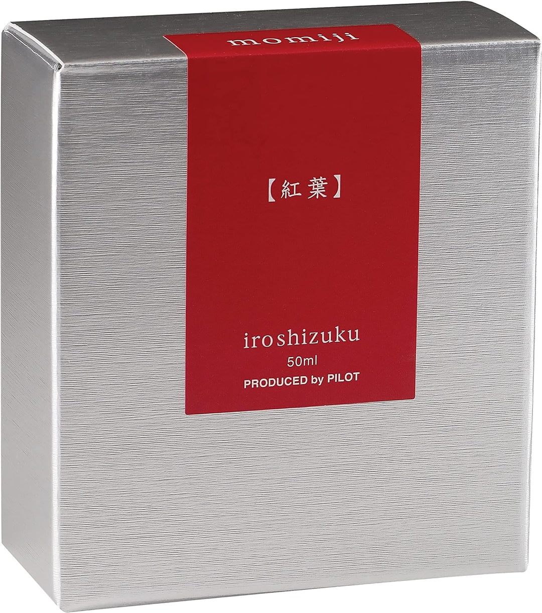PILOT Iroshizuku 69208 Füllfederhalter-Tinte, Momiji, Herbstblätter (rot), 50 ml Flasche Vermillion