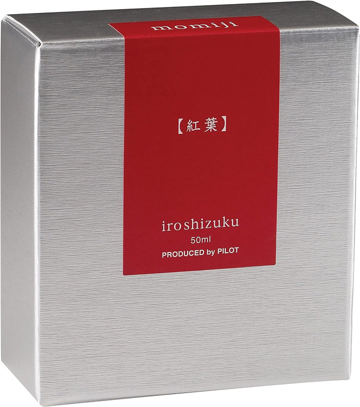 PILOT Iroshizuku 69208 Füllfederhalter-Tinte, Momiji, Herbstblätter (rot), 50 ml Flasche Vermillion