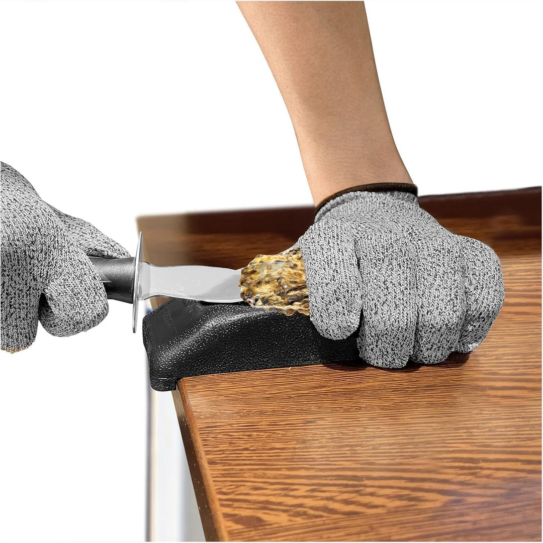 Westmark Austern-Set: 1 Austernbrecher, beidseitig geschliffene Klinge + 1 Austernhalter mit Anlegek