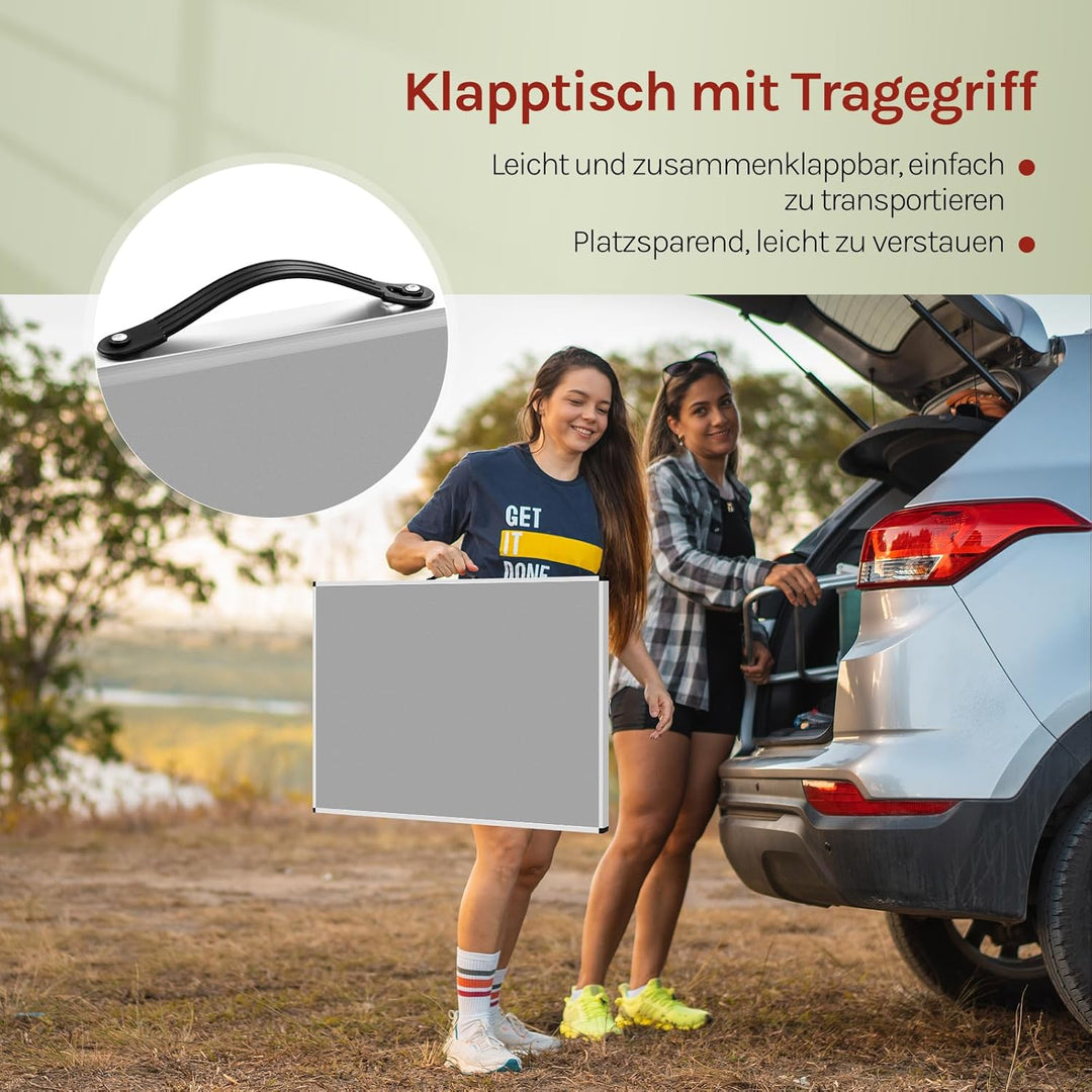 WOLTU® Campingtisch Klapptisch Gartentisch Arbeitstisch Balkontisch höhenverstellbar Aluminium Stahl