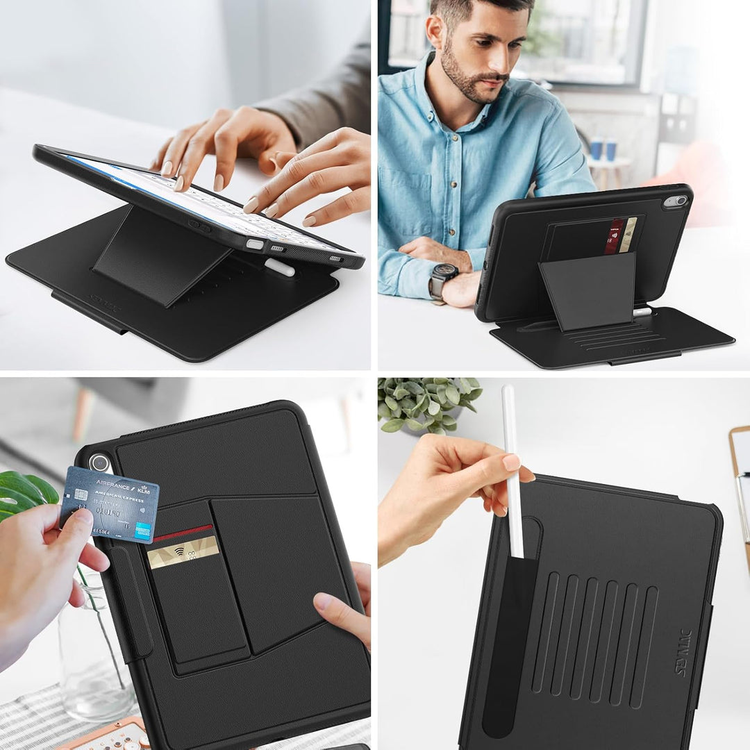 SEYMAC Hülle für iPad 10. Generation 2022 (10,9 Zoll), Stossfeste Ganzkörper-Schutzhülle mit Automat