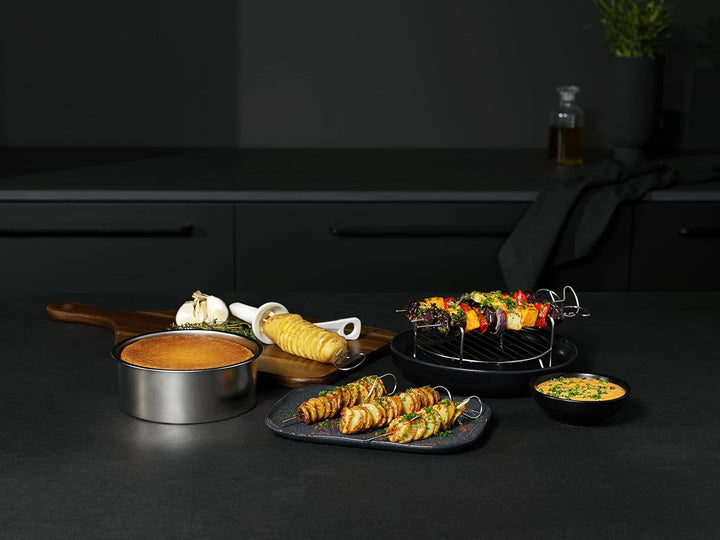 AEG AAFEK1 Erweiterungsset für Heissluftfritteuse AF6 (Mehrzweckform, Grillrost, Gemüsespiralschneid