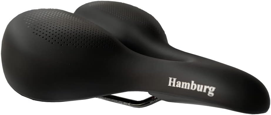 P & P pro cycling Unisex – Erwachsene Hamburg 040 Bequemsattel, Schwarz, 268 x 255mm