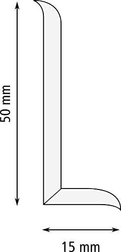 DQ-PP WEICHSOCKELLEISTE | 10m | dunkelbraun | 50x15mm | PVC | selbstklebend | Knickwinkel Fussleiste