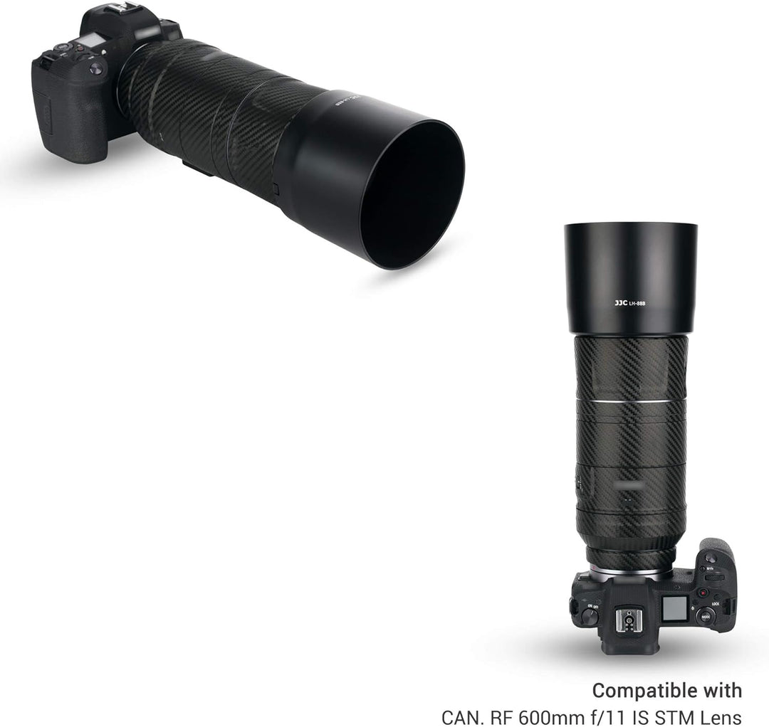JJC Bajonett Gegenlichtblende für Canon RF 600 mm f/11 is STM & Canon RF 135mm f/1.8 L is USM Objekt