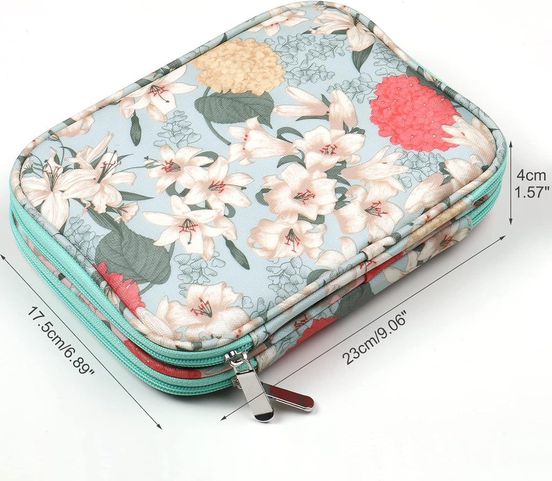 Coopay Edelstahl Rundstricknadel Set mit Etui, 9 Stück Rundstricknadeln 80cm mit Nadellehre und Häke