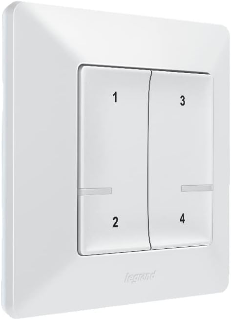 LEGRAND, Valena Life with Netatmo Szenenschalter mit 4 Tasten, Funksteuerung, lokale Steuerung oder