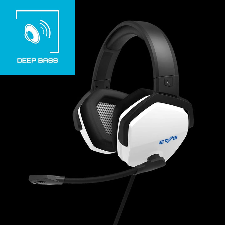 Energy Sistem Gaming Headset ESG 4 Surround 7.1 White (Kopfhörer LED-Beleuchtung, 7.1 Surround-Sound