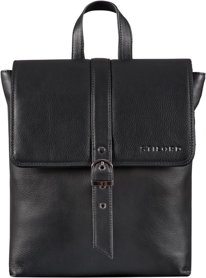 STILORD 'Mathilda' Damen Daypack Lederrucksack Business Rucksack für Arbeit Office Uni Schule Elegan