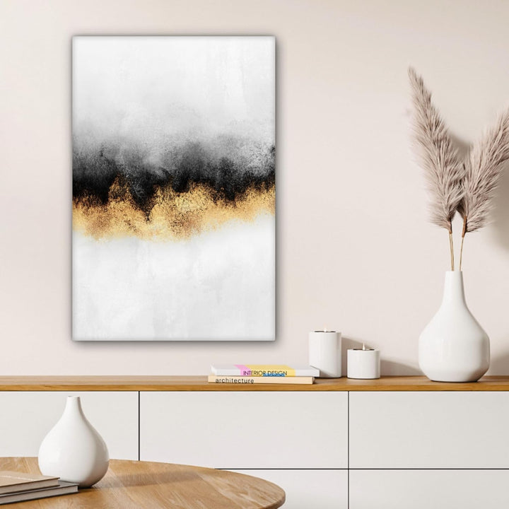 MuchoWow© Wandbilder 60x90 cm Wohnzimmer Wanddeko Schlafzimmer Zimmerdeko Fotowand Zimmer Goldene De