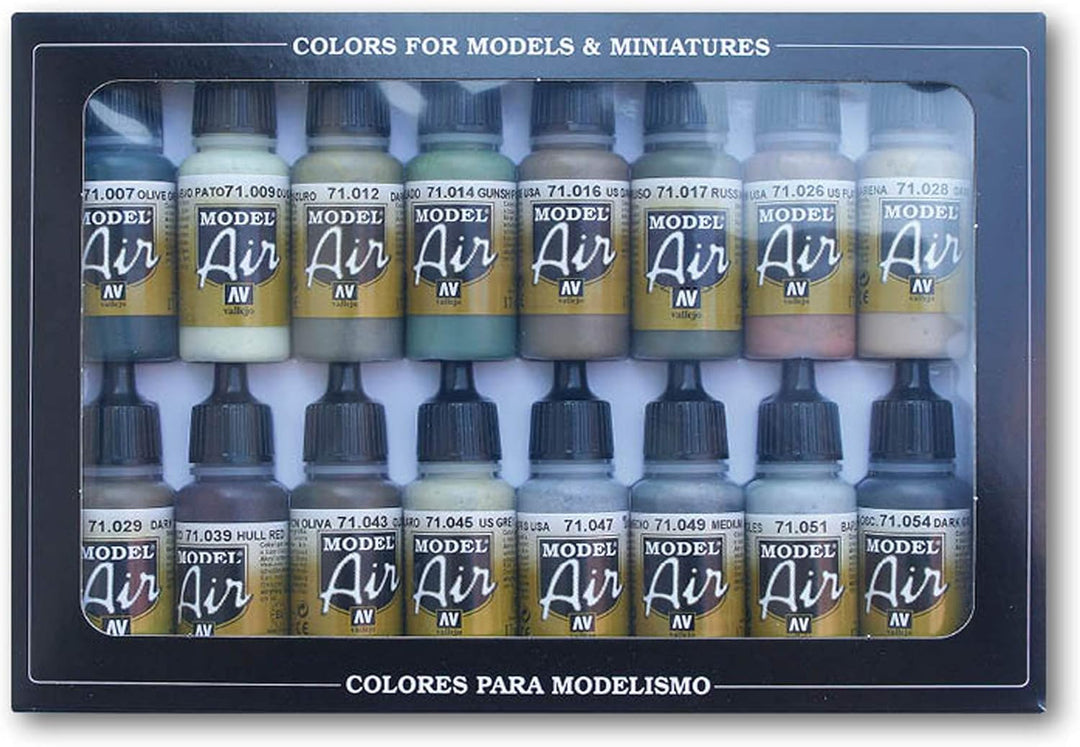 Model Air: Set WWII Alliierte VAL71180 Alliierte Farben, Alliierte Farben