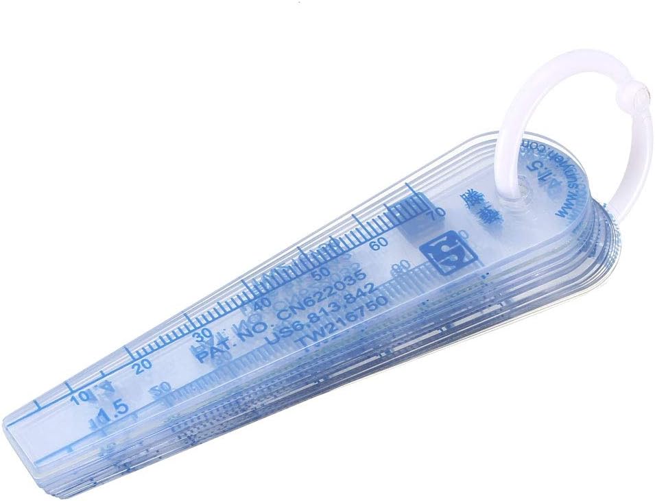 sourcing map 17 in 1 Fühlerlehre Kunststoff Spaltfüller Messwerkzeug für Spaltbreite 0,05-1,5mm Dick