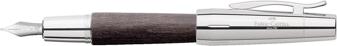 Faber-Castell 148220 - Füller e-motion Holz, schwarz, Federbreite M, inkl. Geschenkverpackung und Ko
