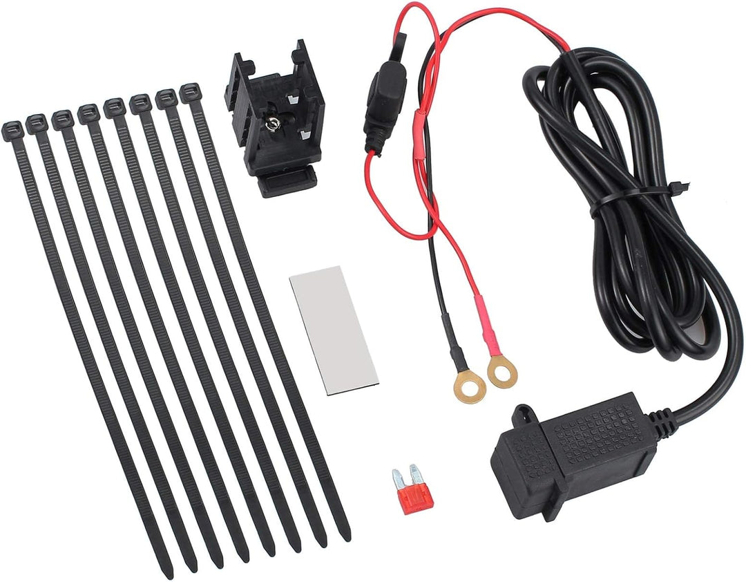 eSynic Motorrad USB Ladegerät Doppelt Steckdose 2.1A/ 1.0A Universal USB Stromversorgung Port fit 12