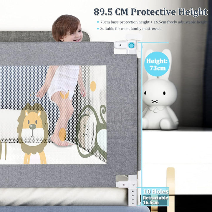 Sentasi Rausfallschutz Kinderbett 150CM, Rausfallschutz Bett Con Elevación Vertical, Baby Bettgitter