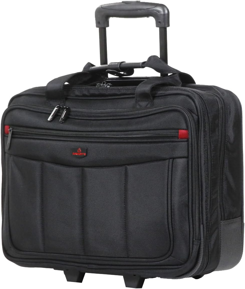 Bowatex Rollen Aktentasche, Aktentrolley Laptoptasche Trolley 42 cm Schwarz