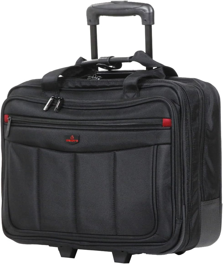 Bowatex Rollen Aktentasche, Aktentrolley Laptoptasche Trolley 42 cm Schwarz