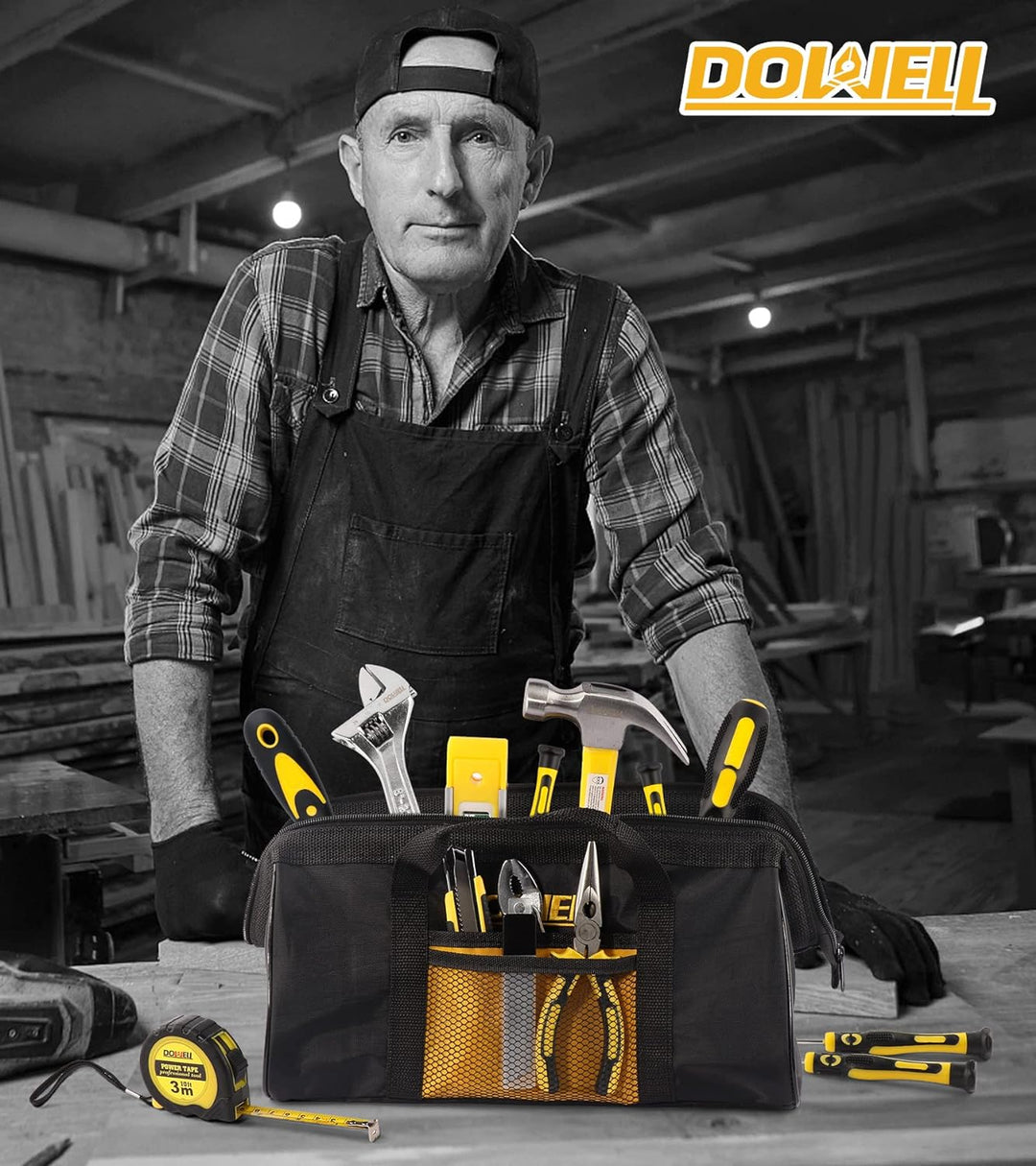 DOWELL 146PCS Hausbesitzer Werkzeug Set, Haushalt Reparatur Werkzeug Kit mit 14-Zoll breiten Mund of