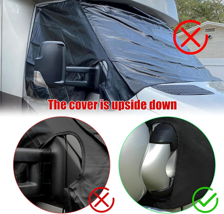 Opaltool Auto Windschutzscheiben Abdeckung für Citroen Jumpy Opel Vivaro 2016-2024, 600D Frontscheib