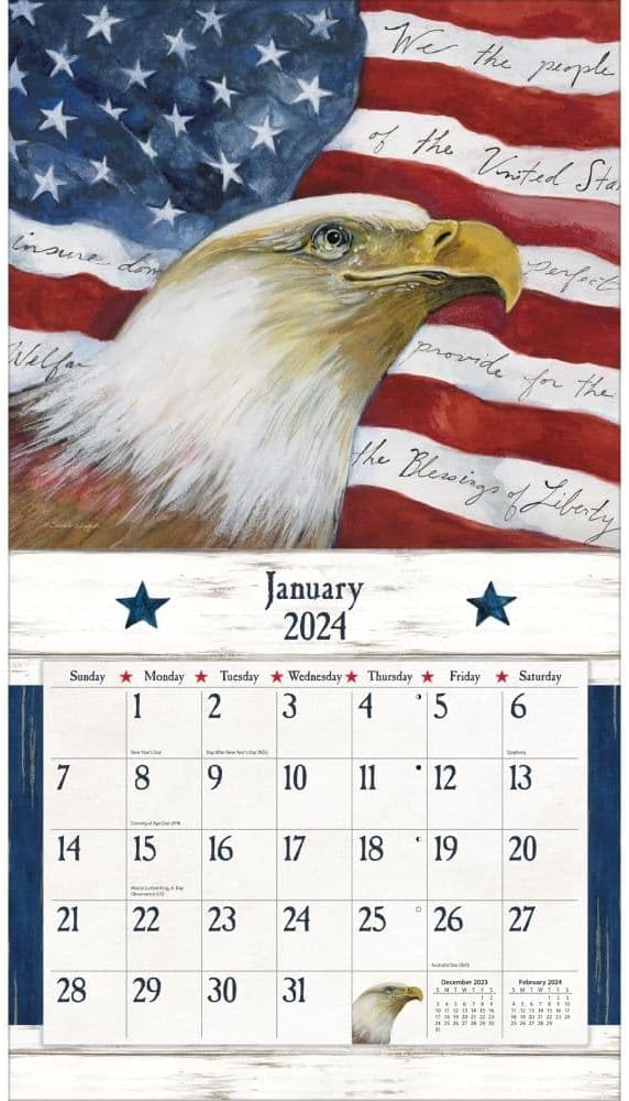 LANG Old Glory 2024 Wandkalender (24991001934)