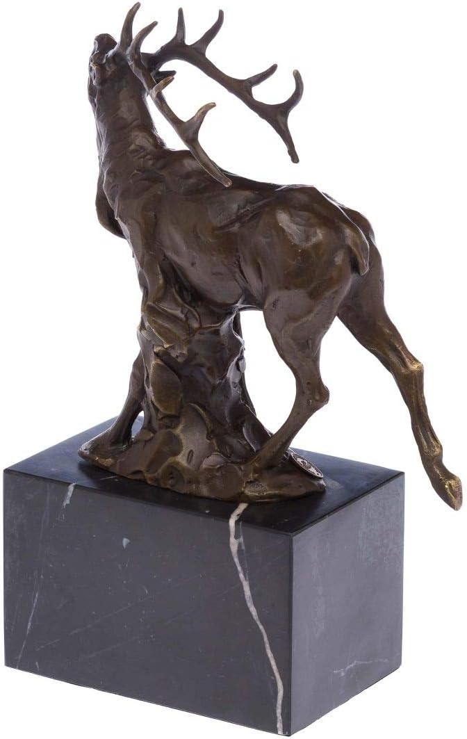 aubaho Bronze röhrender Hirsch Bronzeskulptur Figur Skulptur Jäger Jagd Sculpture Deer