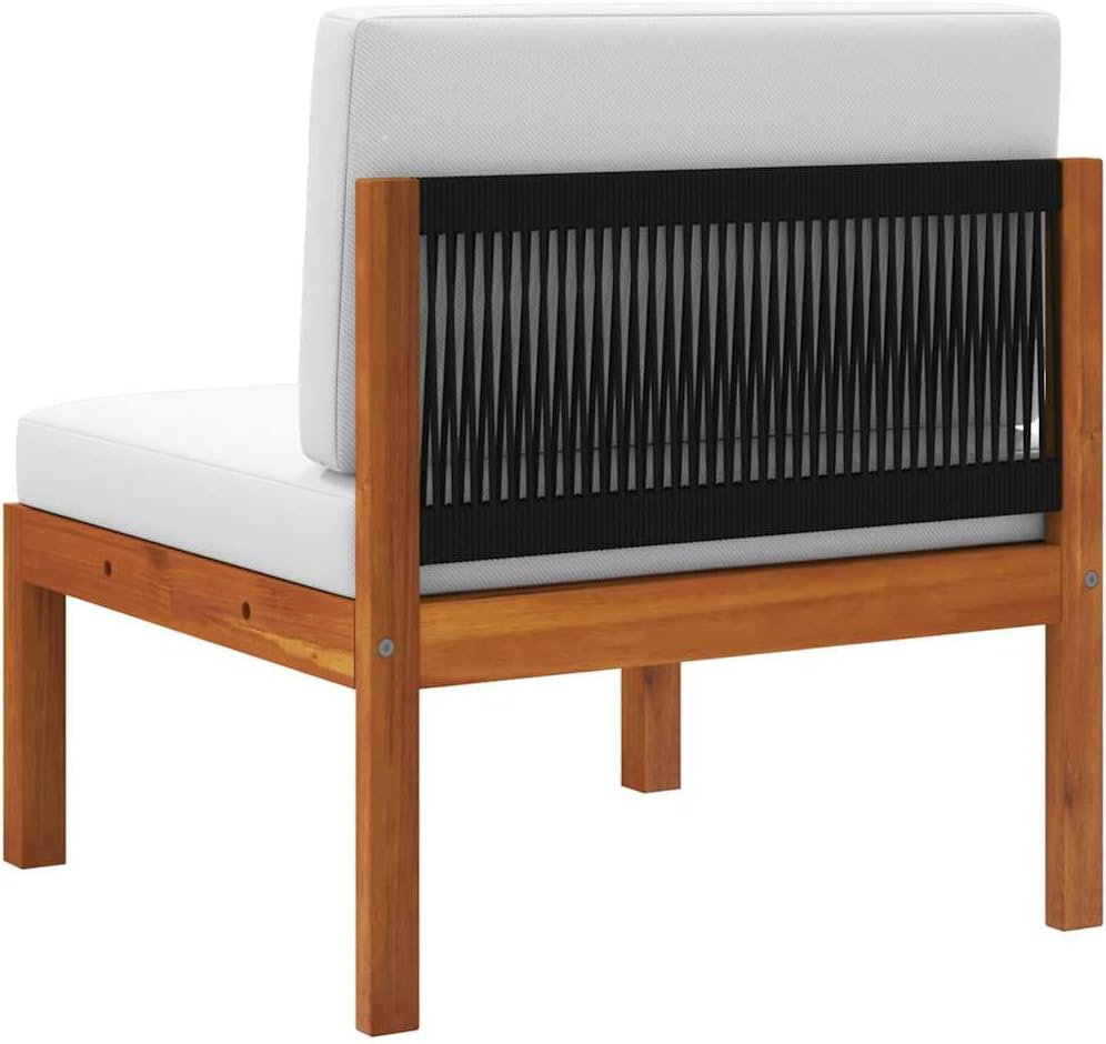 vidaXL Akazienholz Massiv Gartenmöbel 2-TLG. mit Auflagen Sofa Lounge Sitzgruppe Tisch Gartensofa Mi