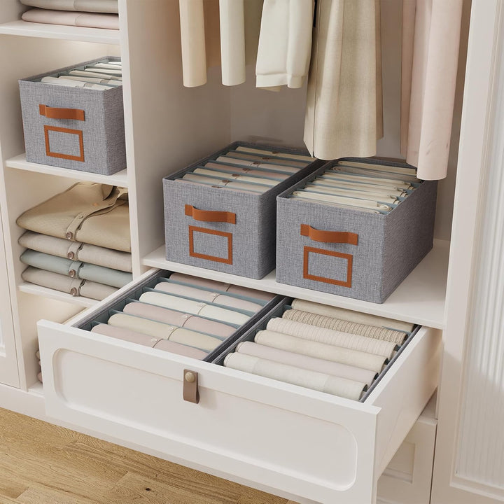 OUTBROS 3 Stück Schubladen Ordnungssystem Kleiderschrank Schrank Organizer Faltbare Aufbewahrungsbox