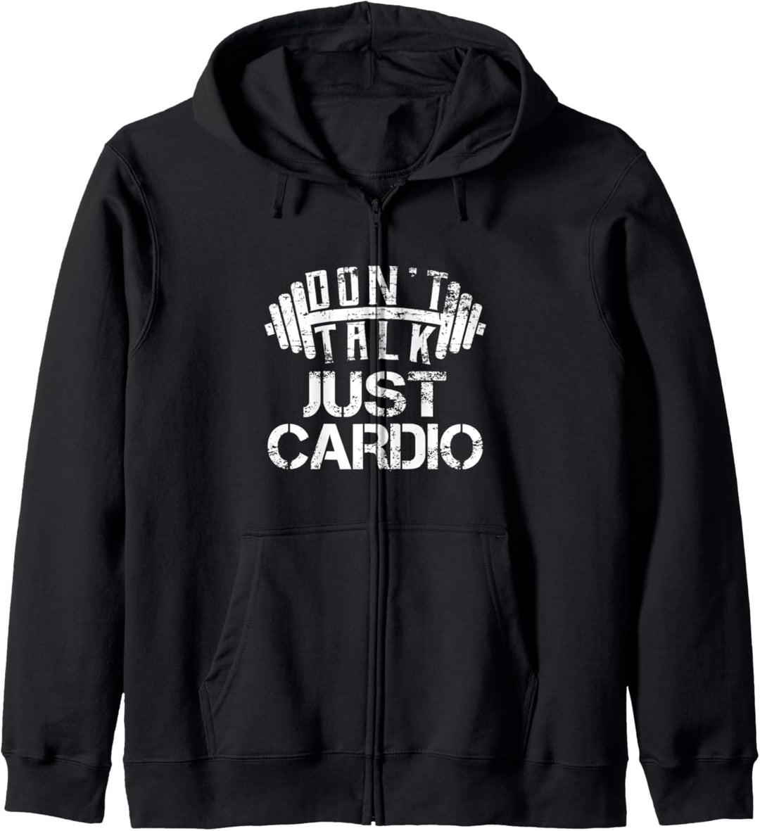 Don't Talk Just Cardio Funny Fitness Kapuzenjacke