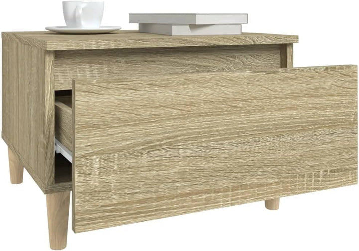 FIRBNUS Beistelltisch Sonoma-Eiche 50x46x35 cm Beistelltisch mit Schublade Beistelltisch Wohnzimmer