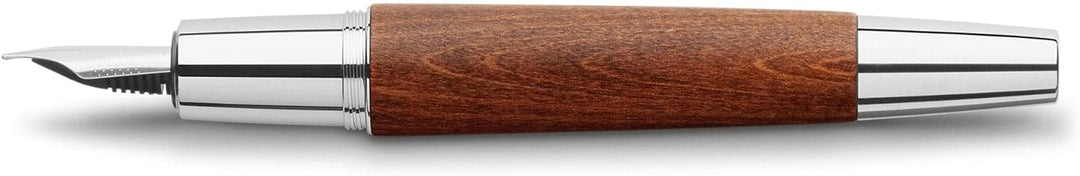 Faber-Castell 148202 - Füllfederhalter e-motion Holz / Chrom, Feder: EF, inklusive Geschenkverpackun
