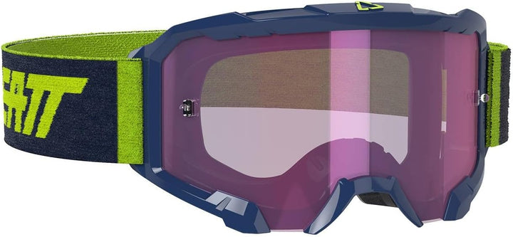 Leatt Velocity 4.5 Iriz Motocross Brille (Blue/Yellow,One Size)