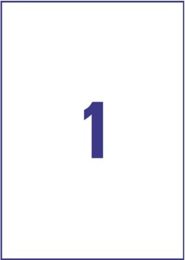 Avery 707964 - Etiketten Polyester 20 Blatt, Weiss