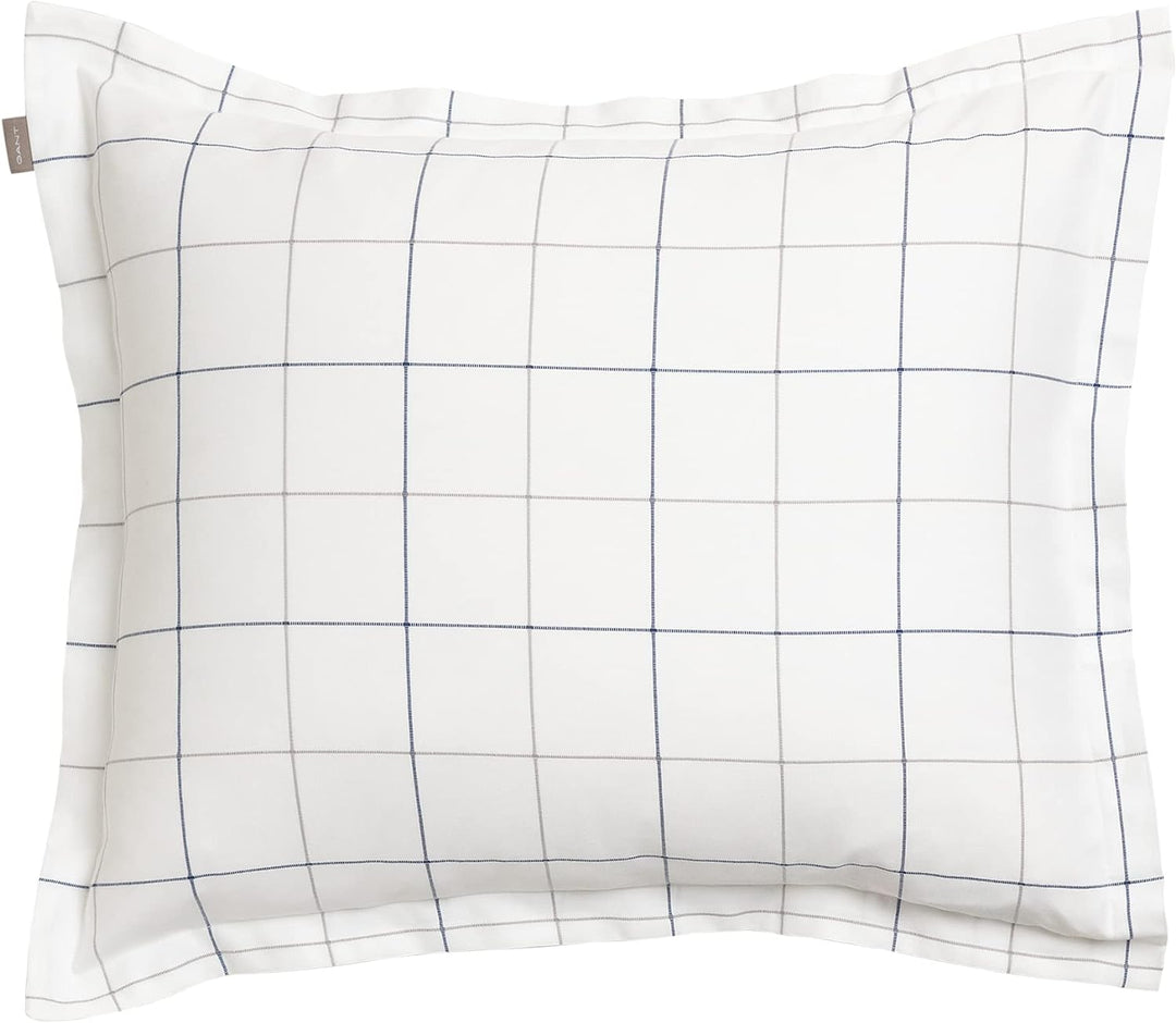 GANT Twill Check Pillowcase Indigo Blue 80X80