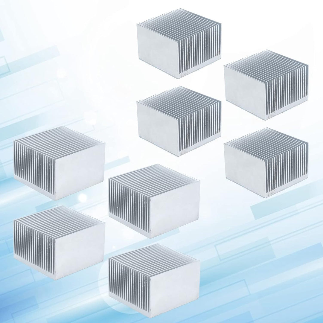 4 Stück Aluminium Kühlkörper 60x60x39mm, Kühlkörper Kit zum Kühlen von 3D Druckern und LED Lichtgerä