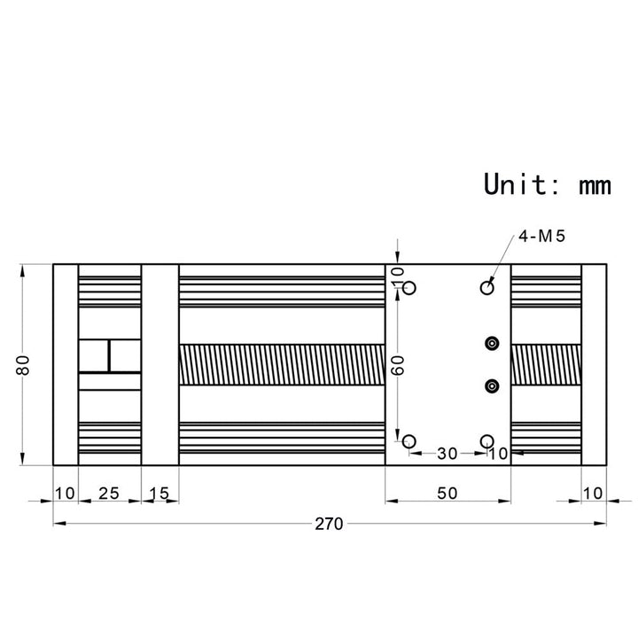 Zeberoxyz 150mm Länge Effektiver Federweg Duale optische Achsenführung Kugelumlaufspindel SFU1605 mi