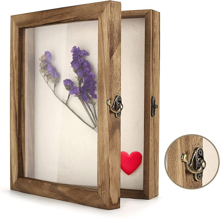 TJ.MOREE Blumen Grosse Schattenbox Vitrine Rahmen mit Glasfenstertür Bilderrahmen Hochzeitsstrauss E
