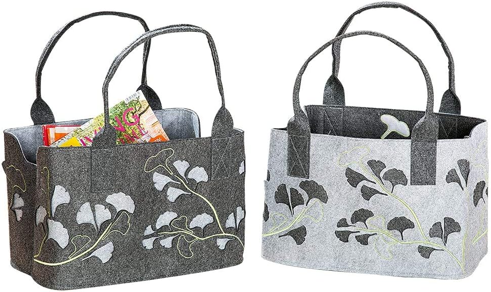 GILDE Filztasche Lotus Laser, 40 cm, Einkaufstasche/Holztasche/Strandtasche - reissfest & trägt viel