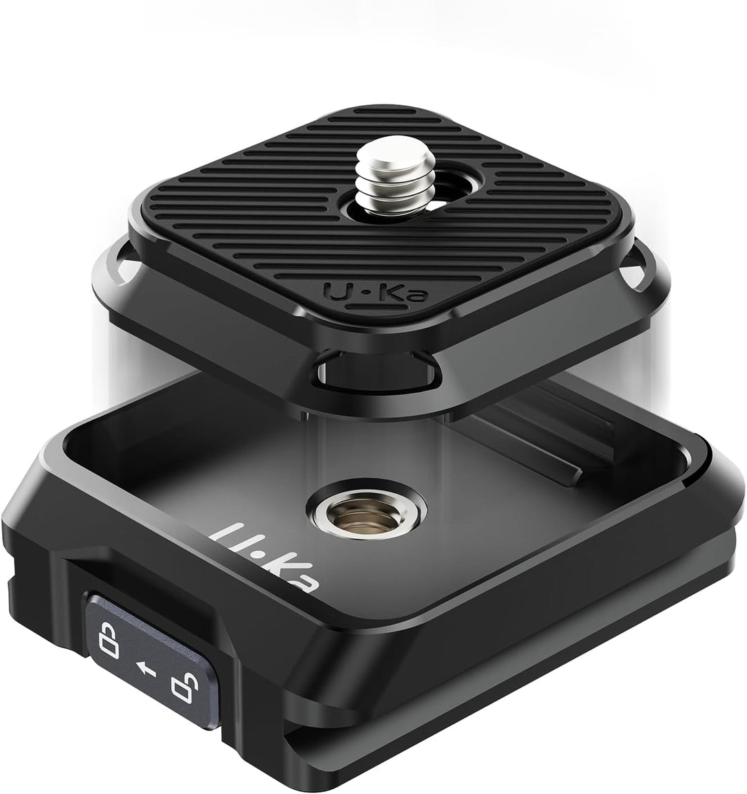 ULANZI Uka Quick Release Plate and Base Kit, UKA01 Kamera-Schnellwechselplatte mit 1/4', 3/8' Schrau