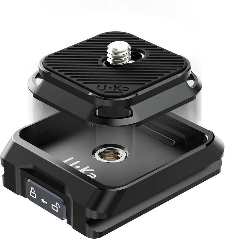 ULANZI Uka Quick Release Plate and Base Kit, UKA01 Kamera-Schnellwechselplatte mit 1/4', 3/8' Schrau