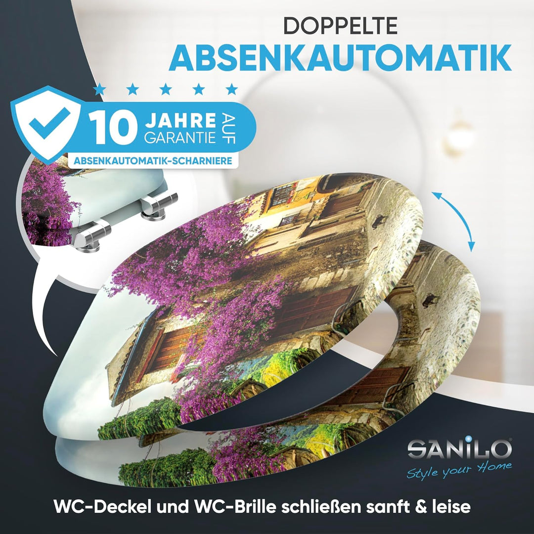 Sanilo WC Sitz mit Absenkautomatik, viele neue Toilettendeckel zur Auswahl, hochwertige Oberfläche,