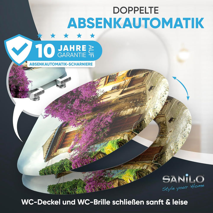 Sanilo WC Sitz mit Absenkautomatik, viele neue Toilettendeckel zur Auswahl, hochwertige Oberfläche,