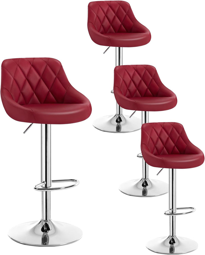 WOLTU 4er Set Barhocker Bistrohocker Tresenhocker Barstuhl Höhenverstellbar, Drehbar, Sitzfläche aus
