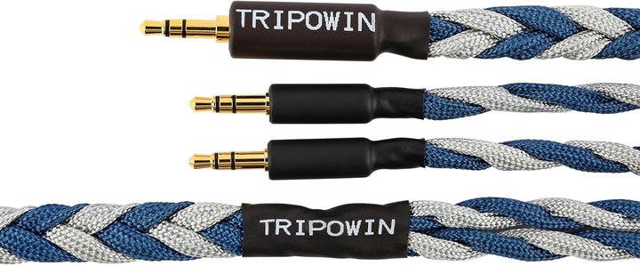 LINSOUL Tripowin GranVia Upgraded OFC hohe Reinheit Kopfhörer Audio Ersatzkabel, Dual 3.5mm Stecker