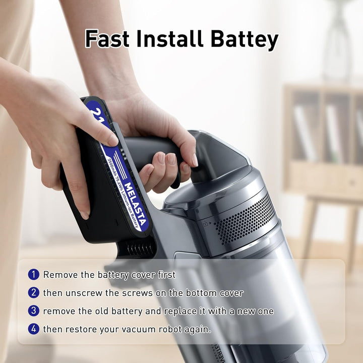 melasta 21.6V 3500mAh 75.6Wh Li-Ion Ersatz Akku Batterie kompatibel für Samsung Jet 90 Jet 75 Serie