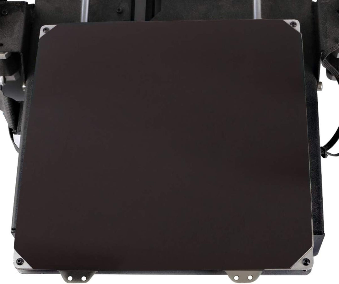 BCZAMD 3D-Drucker 220 x 220 mm Heizbett-Bauplatte Stahlfederblatt mit Eckschnitt und PEI B-Maagnetbe