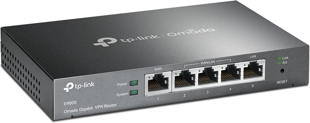 TP-Link TL-SG3428MP 28-Port Gigabit L2+ Managed Switch mit 24 PoE+ Ports Schwarz, v2.0 & ER605 5 Por
