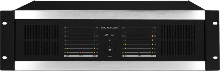 MONACOR STA-1504 Mehrkanal-PA-Verstärker mit integriertem Limiter schwarz, 244280