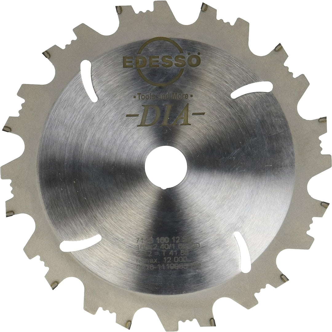 Edessö 5111601220 DP-Kreissägeblatt SDB 160x2,4/1,6x20 Z=12 F neg, Silber